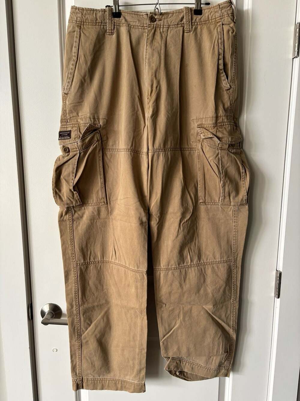 Abercrombie & Fitch Vintage Y2K Cargo Pants Khaki Men's 34L Utility Baggy (2001